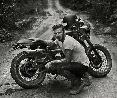 Fotos David Beckham aventurero en moto