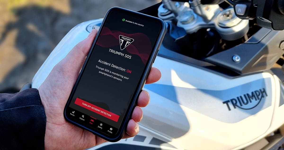 Triumph SOS: los de Hinckley estrenan app de detección de accidentes y llamada de emergencia (image)