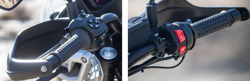 moto guzzi v85 tt 2024 prueba detalles mandos