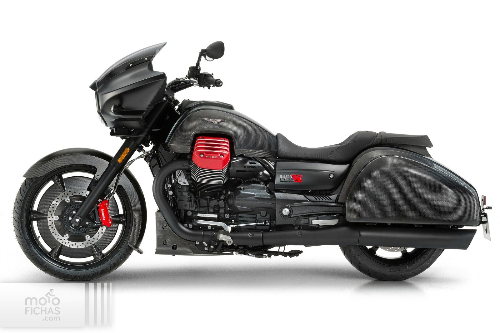 Moto guzzi- Cache-écrous d'axe de bras oscillant - Moto Guzzi MGX-21 de  2016 à 2017 - Noir- 2S000794 – Kustom Store Motorcycles